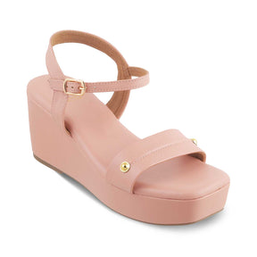 The Amst Pink Women's Dress Wedge Sandals Tresmode - Tresmode