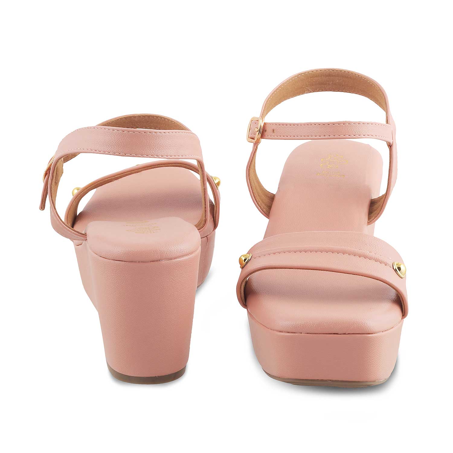 The Amst Pink Women's Dress Wedge Sandals Tresmode - Tresmode