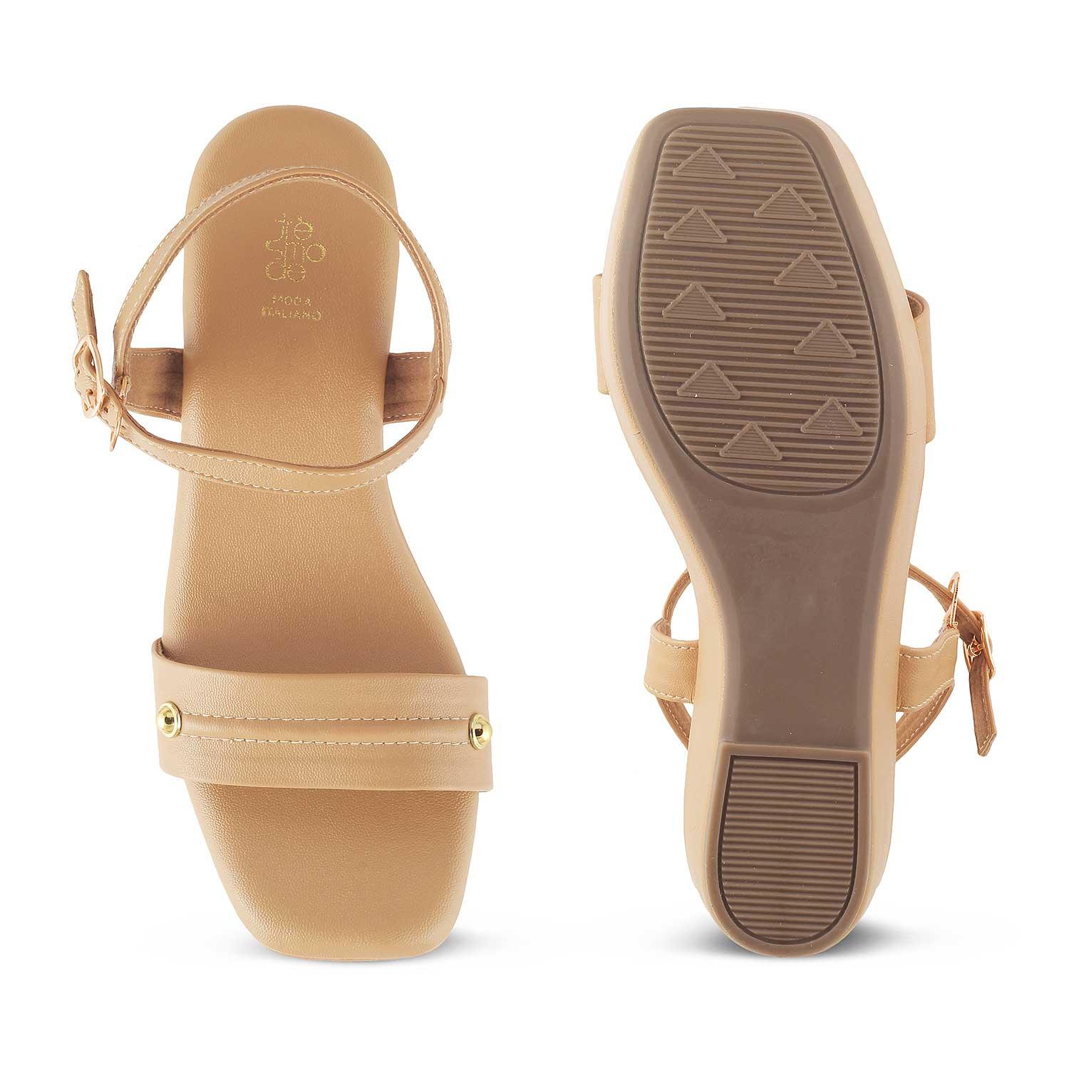 The Amsterdam Beige Women's Dress Wedge Sandals Tresmode - Tresmode