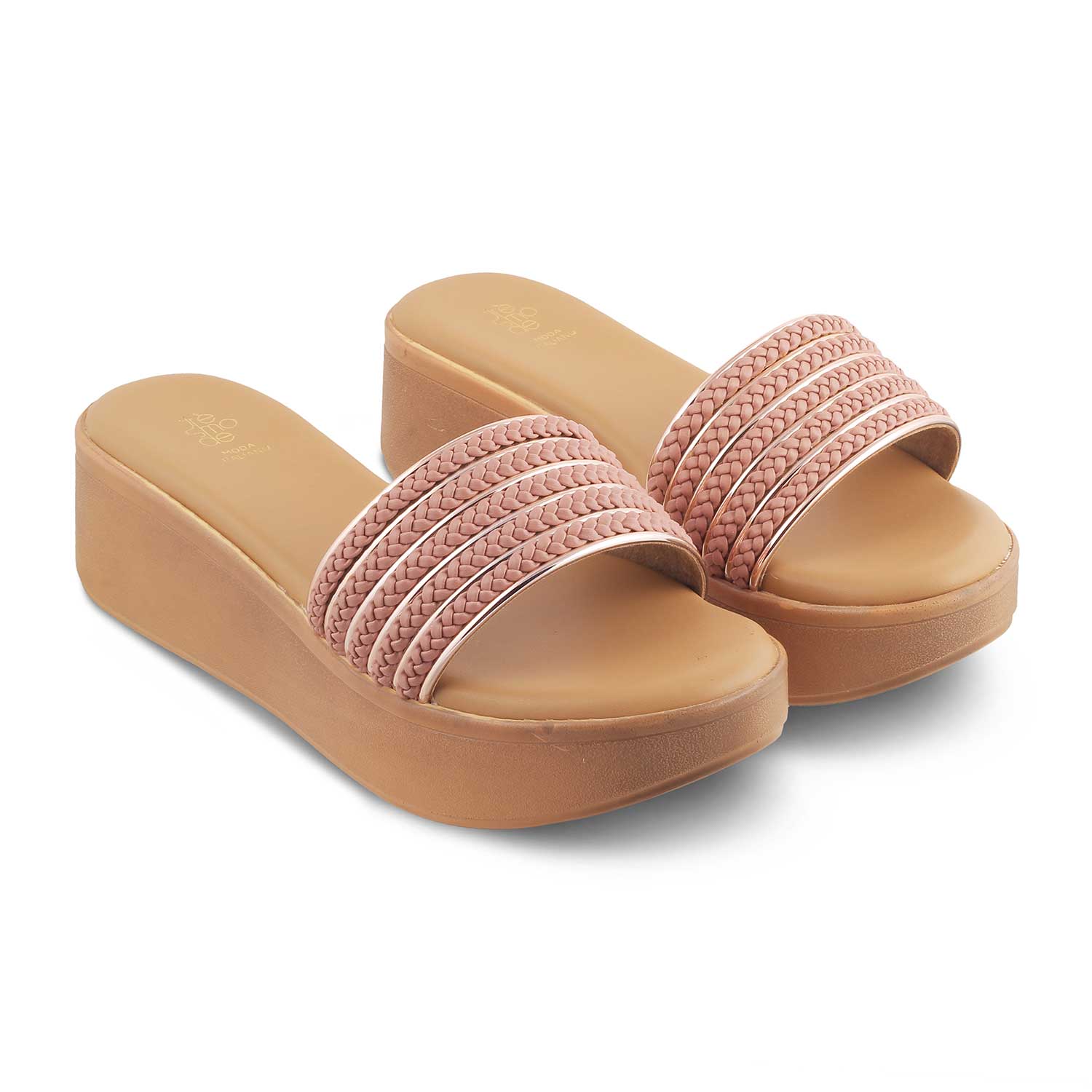 The Andiamo Pink Women's Platform Wedge Sandals Tresmode - Tresmode