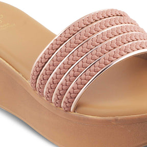 The Andiamo Pink Women's Platform Wedge Sandals Tresmode - Tresmode