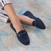 The Angelus Blue Women's Dress Loafers Tresmode - Tresmode