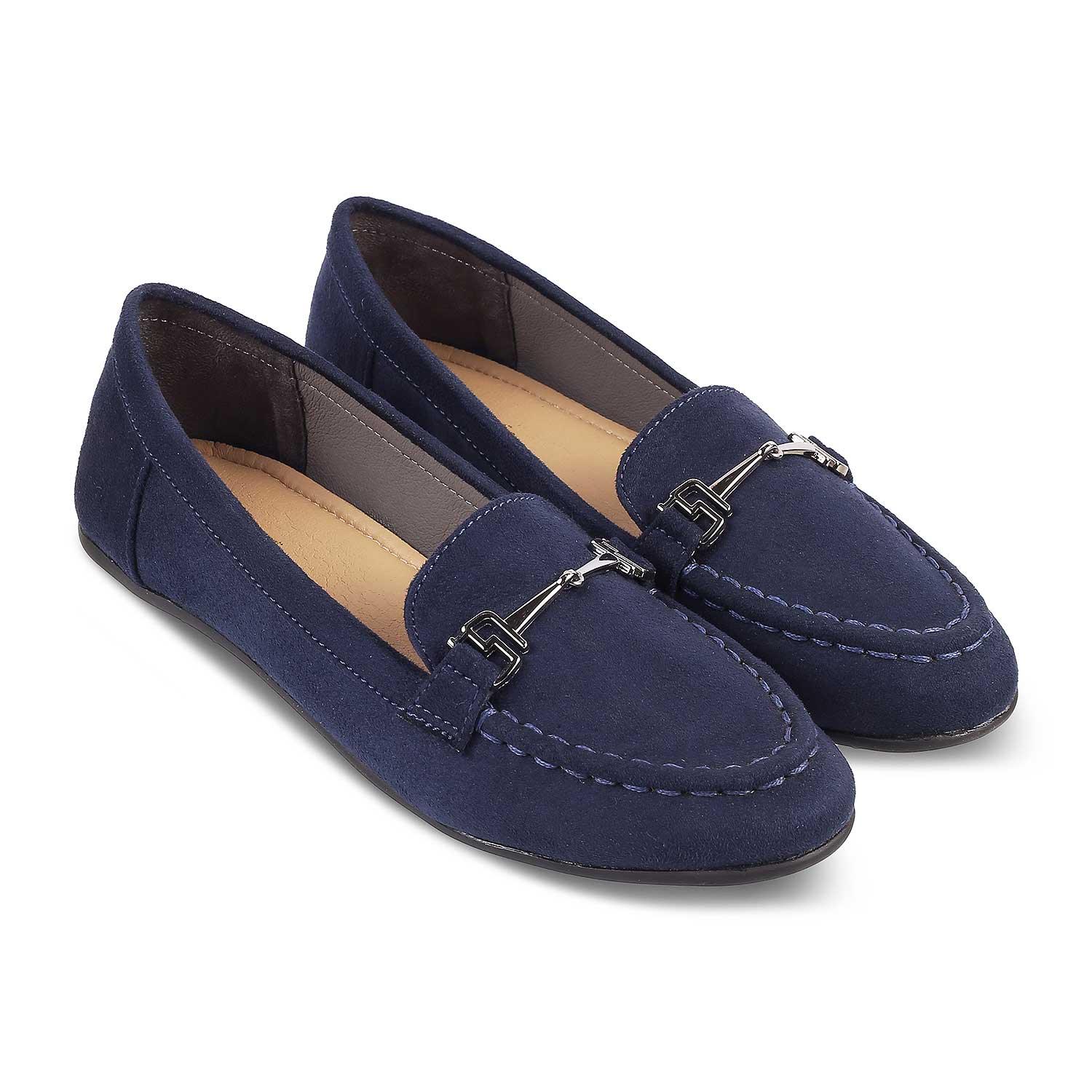 The Angelus Blue Women's Dress Loafers Tresmode - Tresmode