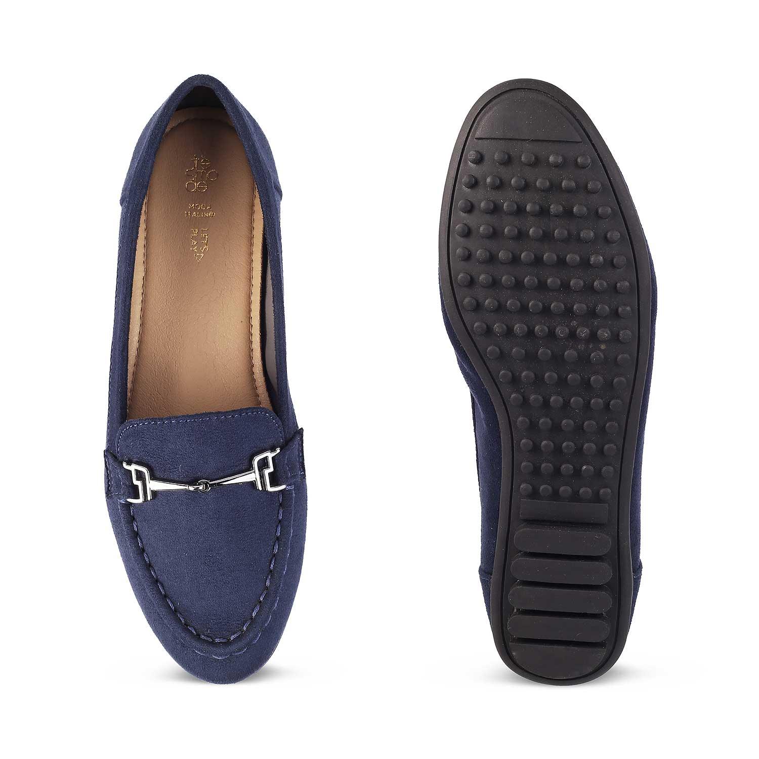 The Angelus Blue Women's Dress Loafers Tresmode - Tresmode