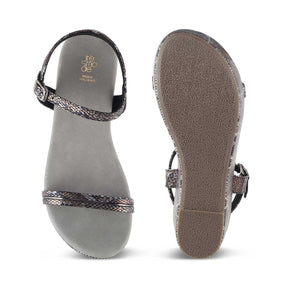 The Anger Pewter Women's Dress Wedge Sandals Tresmode - Tresmode