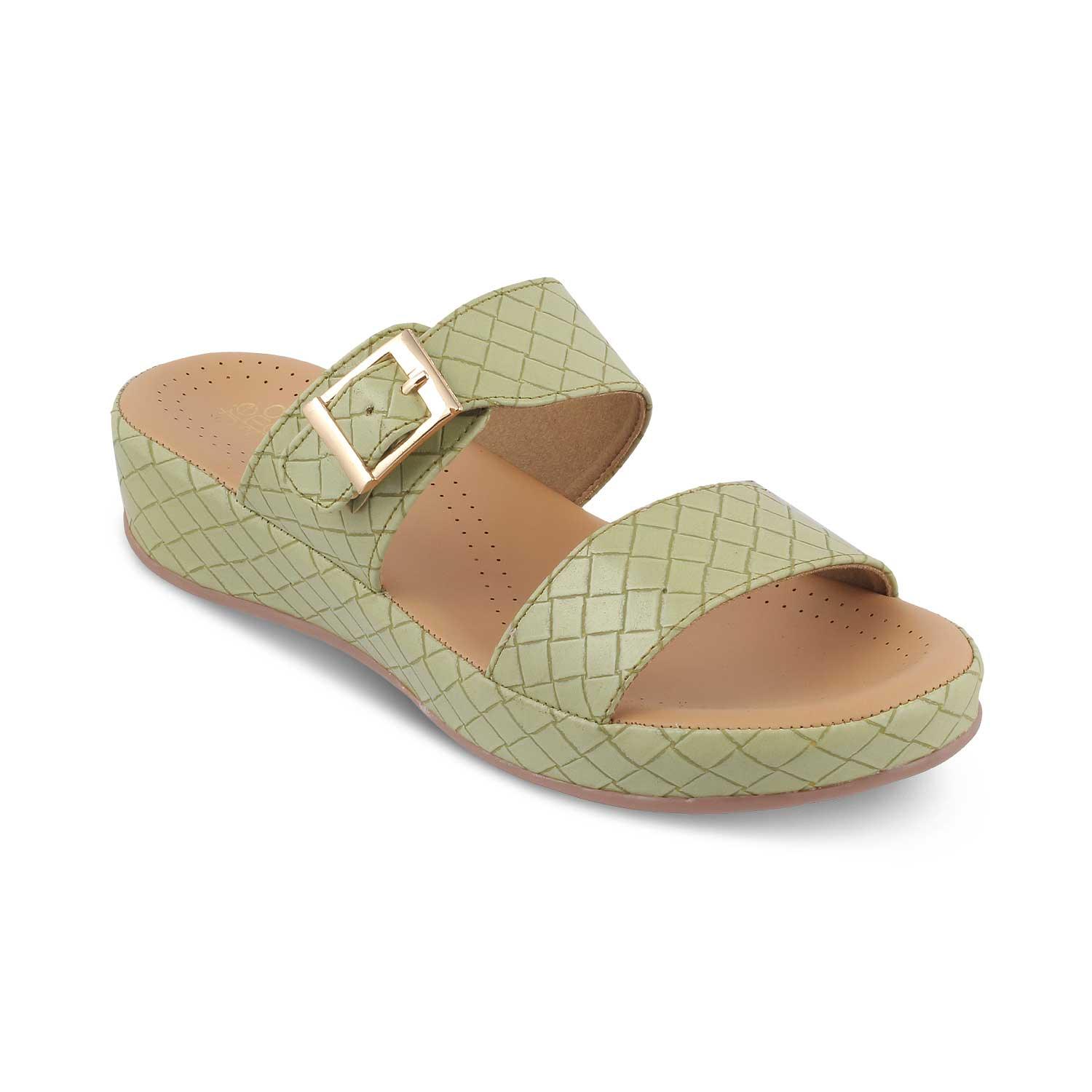 The Argos Green Women's Casual Wedge Sandals Tresmode - Tresmode