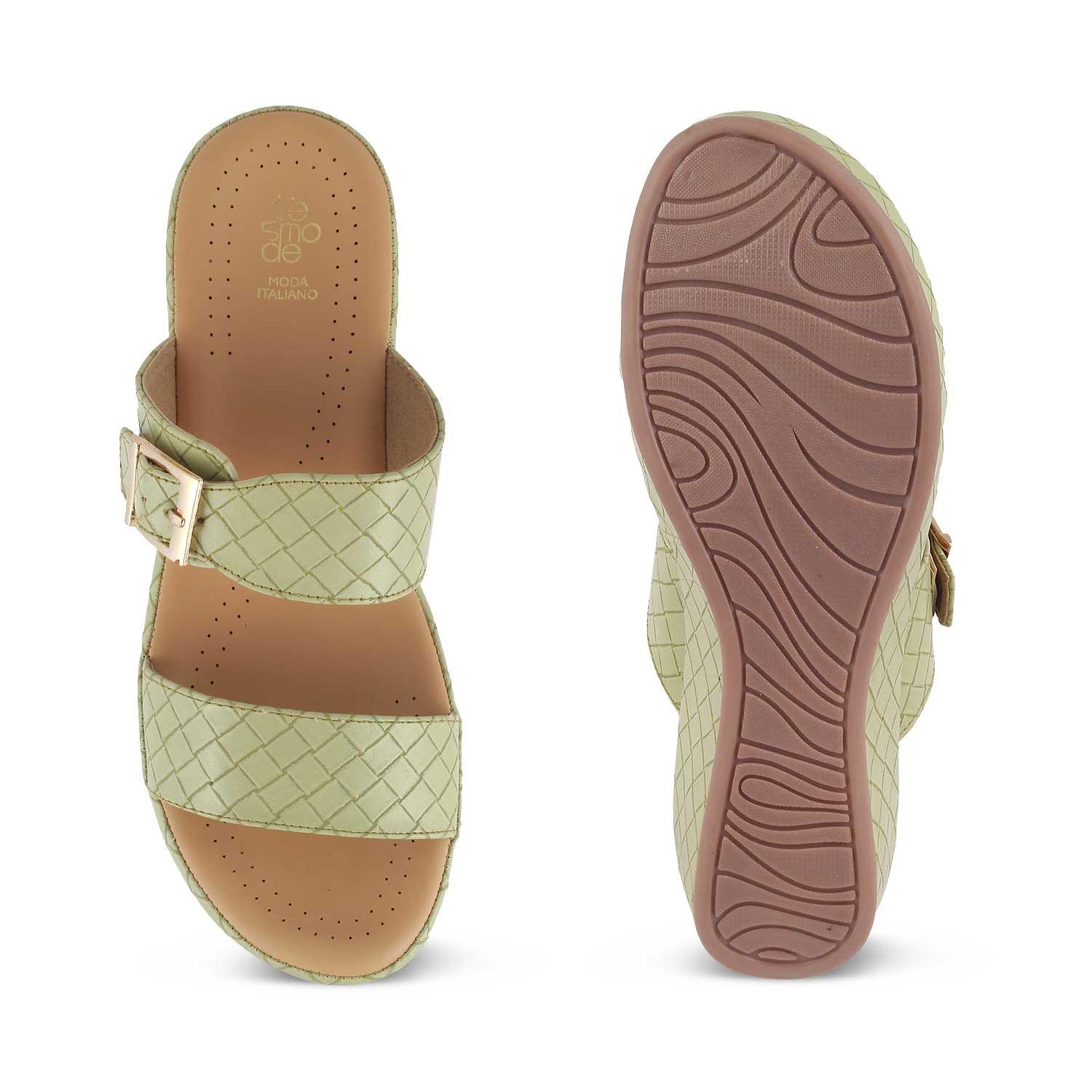 The Argos Green Women's Casual Wedge Sandals Tresmode - Tresmode