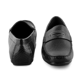 The Astro Black Men's Leather Loafers Tresmode - Tresmode