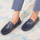 The Astro Blue Men's Leather Loafers Tresmode