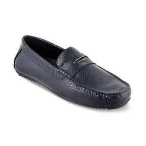 The Astro Blue Men's Leather Loafers Tresmode - Tresmode