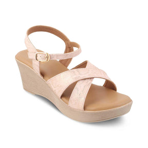 The Avio Champagne Women's Dress Wedge Sandals Tresmode - Tresmode