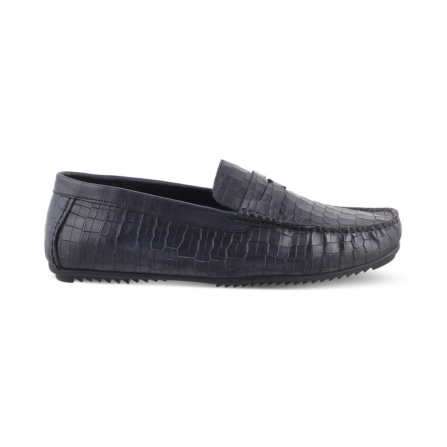 The Avyo Blue Men's Leather Loafers Tresmode - Tresmode