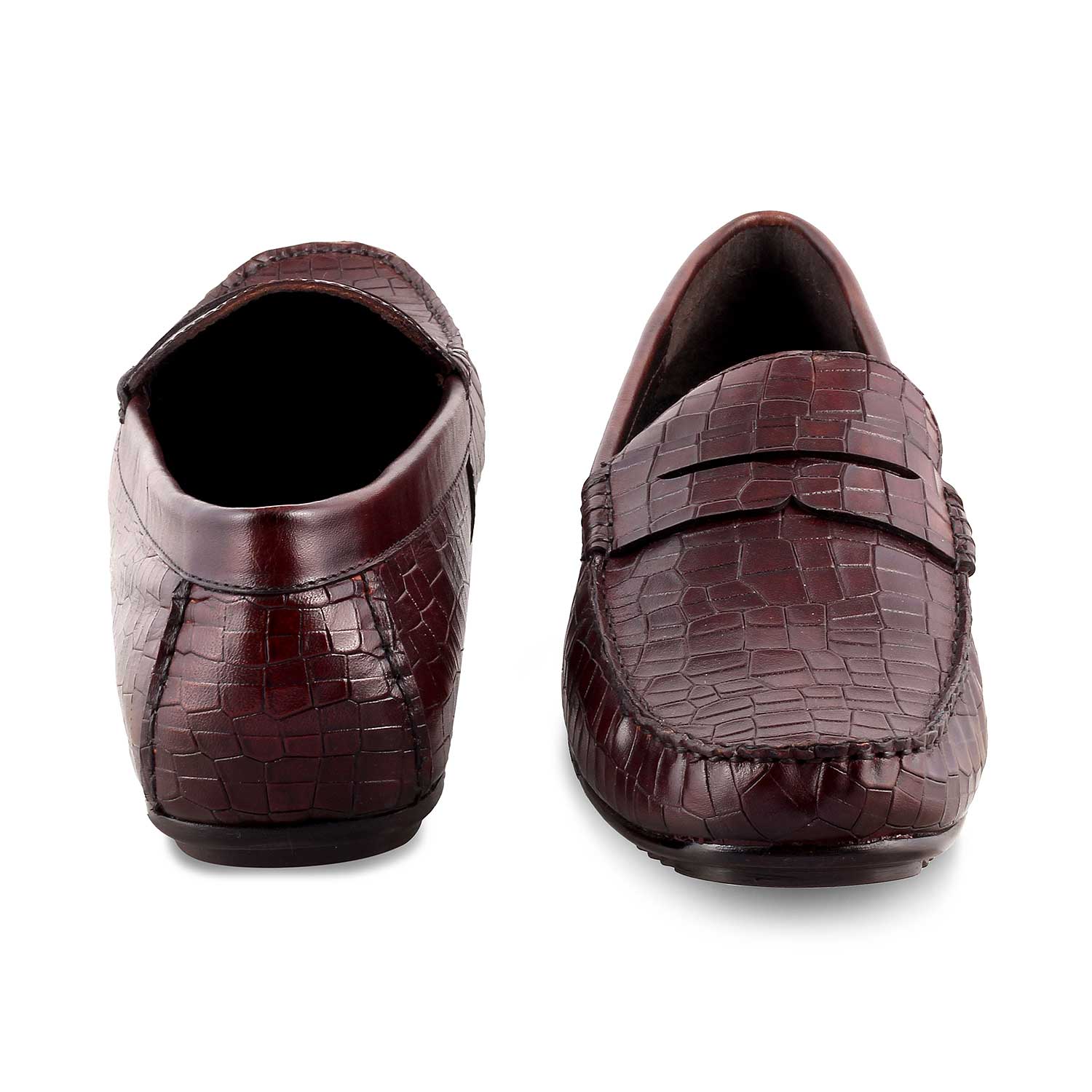 The Avyo Brown Men's Leather Loafers Tresmode - Tresmode
