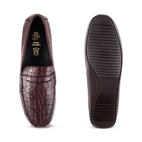 The Avyo Brown Men's Leather Loafers Tresmode - Tresmode