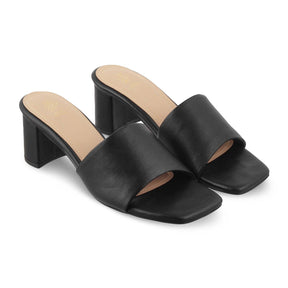 The Barie Black Women's Casual Block Heel Sandals Tresmode - Tresmode