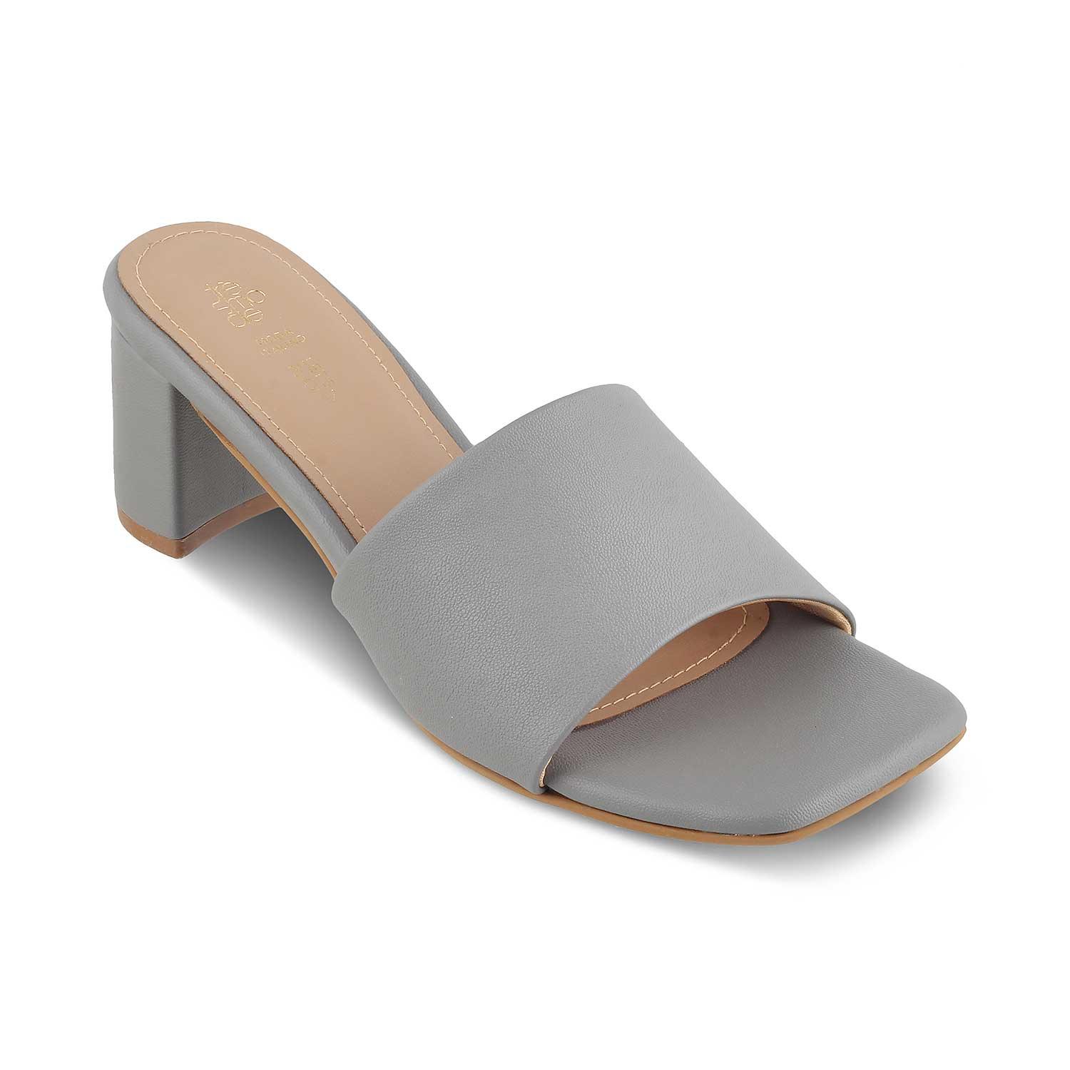 The Barie Grey Women's Casual Block Heel Sandals Tresmode - Tresmode