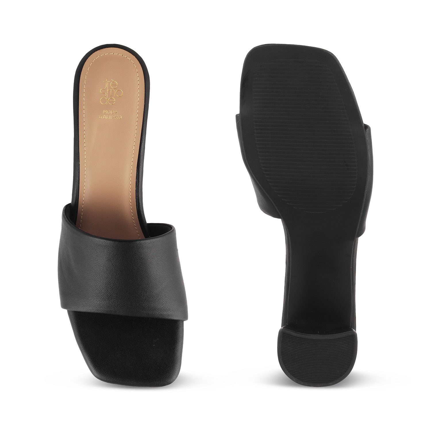 The Bariz Black Women's Casual Block Heel Sandals Tresmode - Tresmode