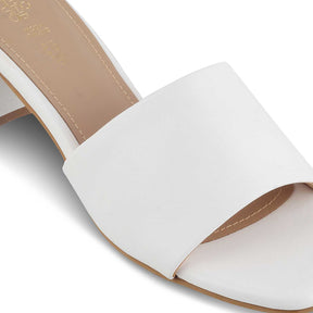 The Bariz White Women's Casual Block Heel Sandals Tresmode - Tresmode