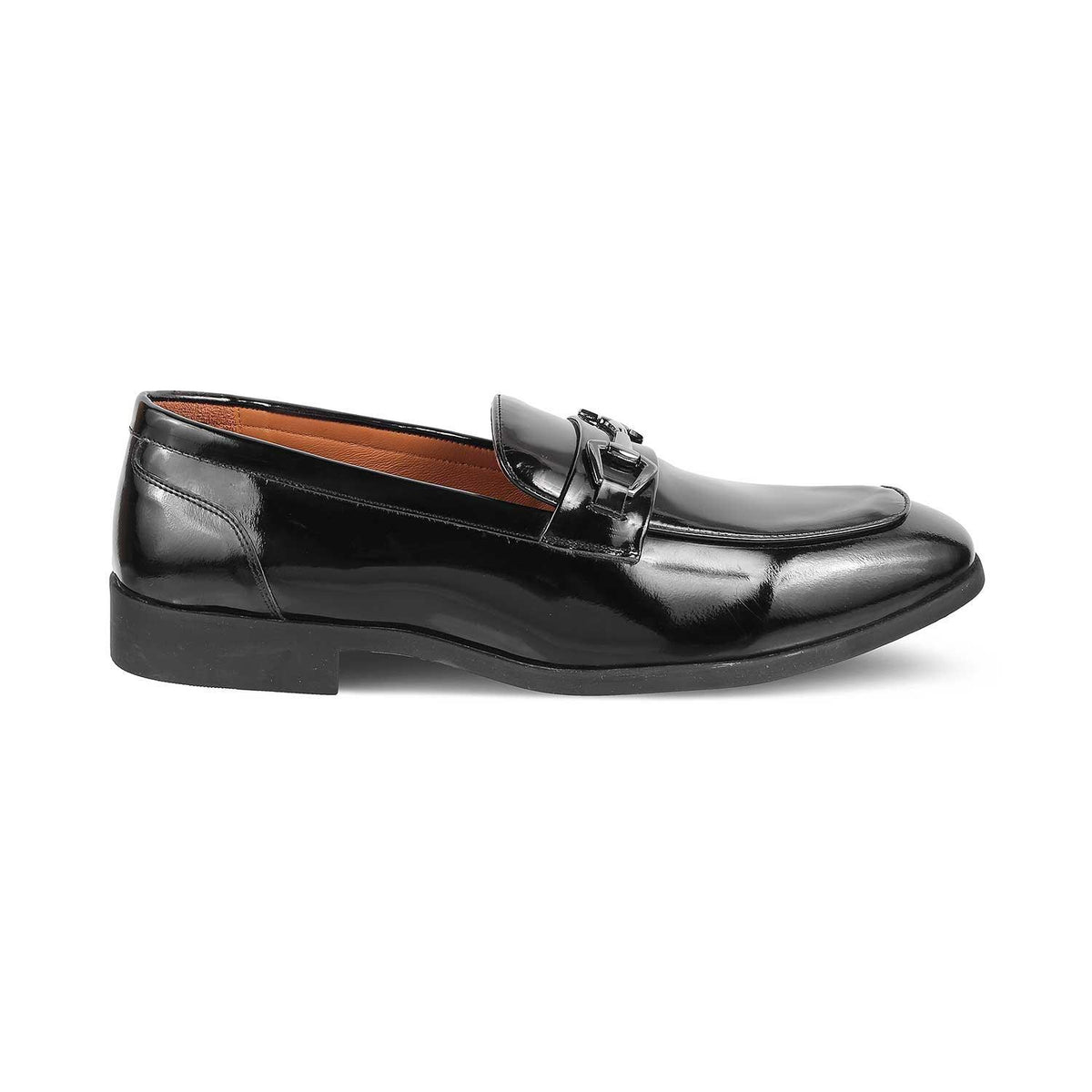 The Biden Black Men's Leather Loafers Tresmode - Tresmode