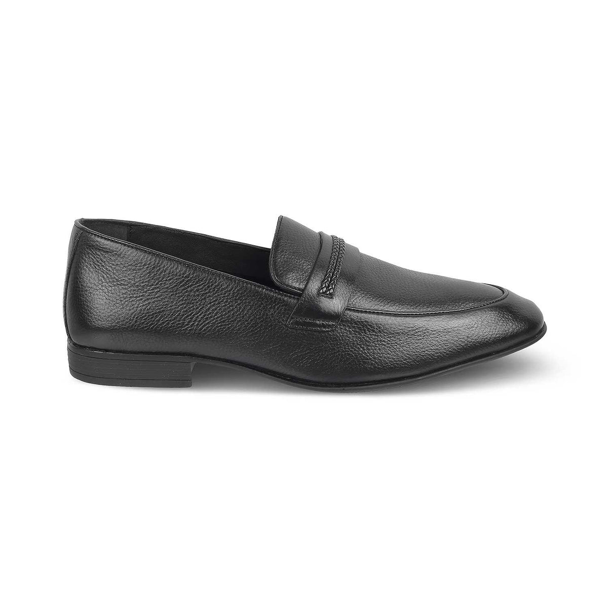 The Bochum Black Men's Leather Loafers Tresmode - Tresmode