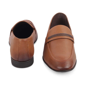 The Bochum Tan Men's Leather Loafers Tresmode - Tresmode