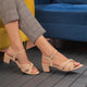 The Boem Beige Women's Dress Block Heel Sandals Tresmode