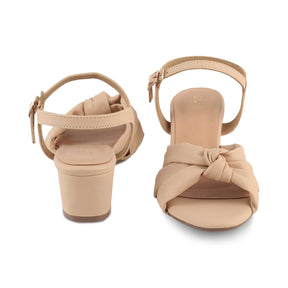 The Boem Beige Women's Dress Block Heel Sandals Tresmode - Tresmode