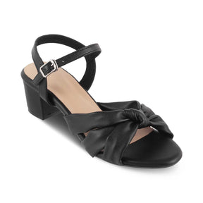 The Boem TMM-7 Black Women's Dress Block Heel Sandals Tresmode - Tresmode