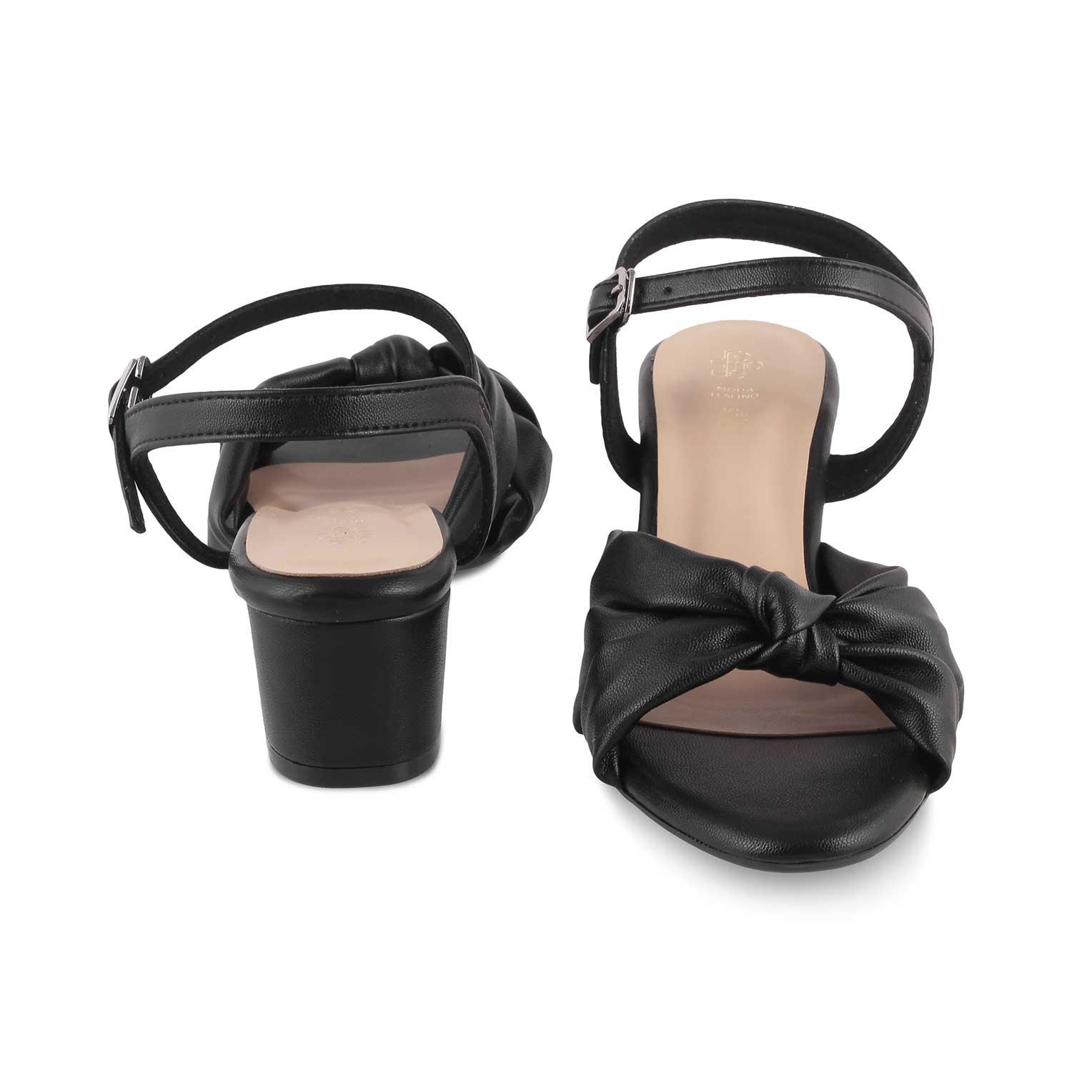 The Boem TMM-7 Black Women's Dress Block Heel Sandals Tresmode - Tresmode