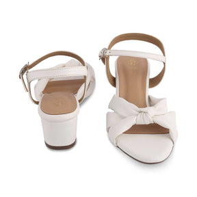 The Boem White Women's Dress Block Heel Sandals - Tresmode