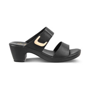 The Bona Black Women's Casual Block Heel Sandals Tresmode - Tresmode