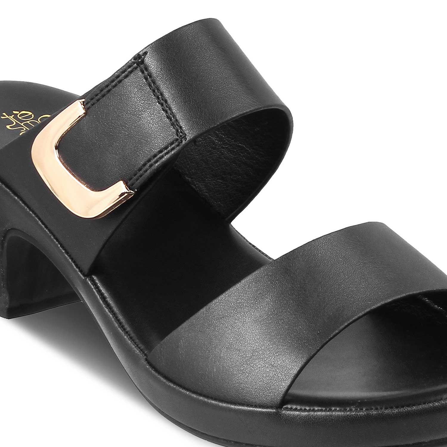 The Bona Black Women's Casual Block Heel Sandals Tresmode - Tresmode