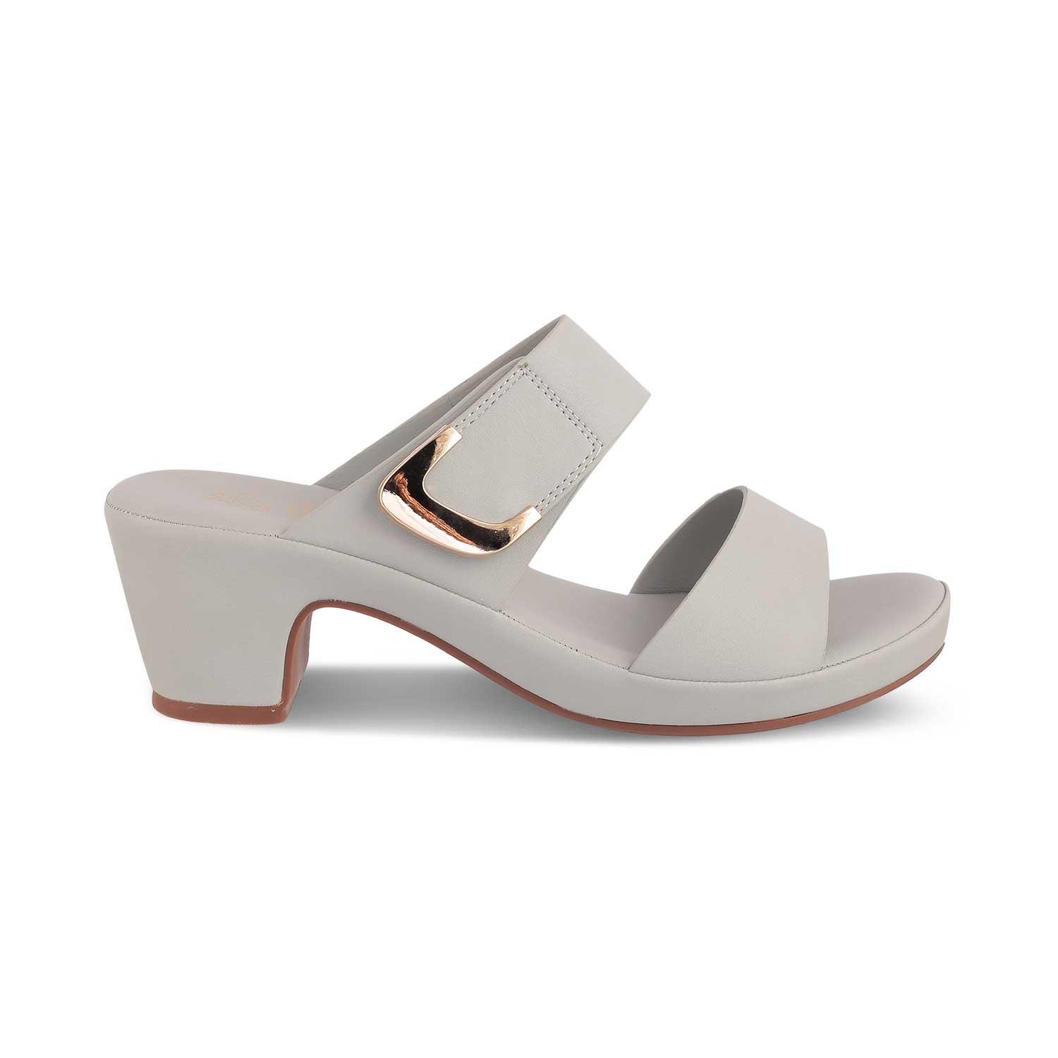 The Bona Grey Women's Casual Block Heel Sandals Tresmode - Tresmode