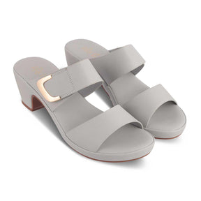 The Bona Grey Women's Casual Block Heel Sandals Tresmode - Tresmode