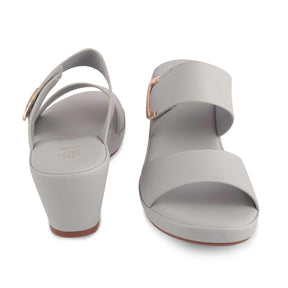 The Bona Grey Women's Casual Block Heel Sandals Tresmode - Tresmode