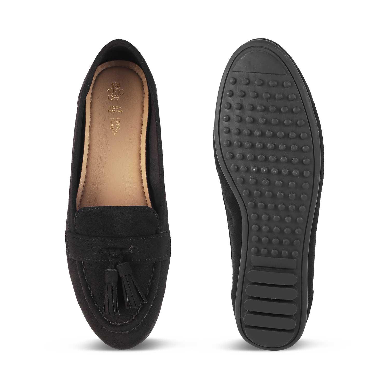 Jonum Black Women's Dress Tassel Loafers Tresmode