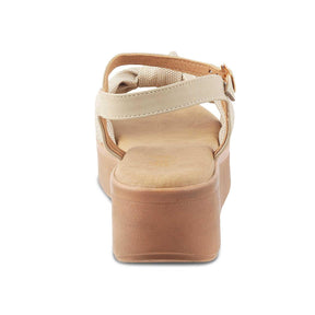 The Brera Beige Women's Platform Wedge Sandals Tresmode - Tresmode