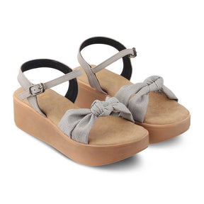 The Brera Grey Women's Platform Wedge Sandals Tresmode - Tresmode