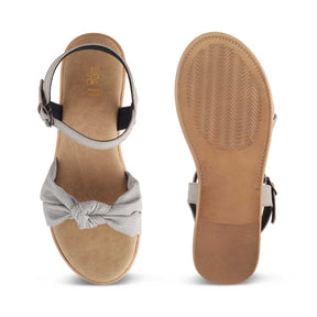 The Brera Grey Women's Platform Wedge Sandals Tresmode - Tresmode