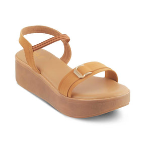 The Caen Beige Women's Platform Wedge Sandals Tresmode - Tresmode