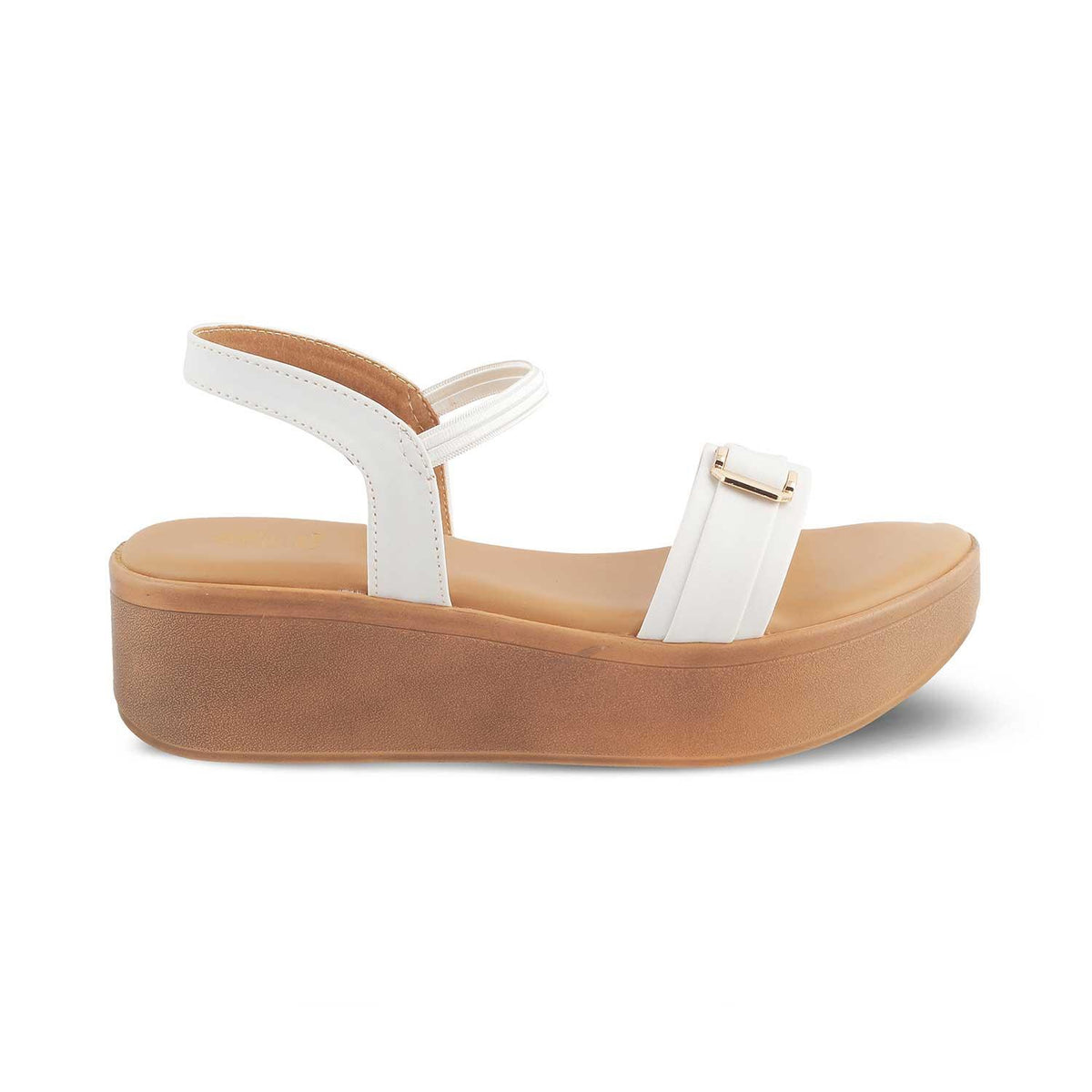 The Caen White Women's Platform Wedge Sandals Tresmode - Tresmode