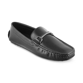 The Cecomf Black Men's Leather Driving Loafers Tresmode - Tresmode