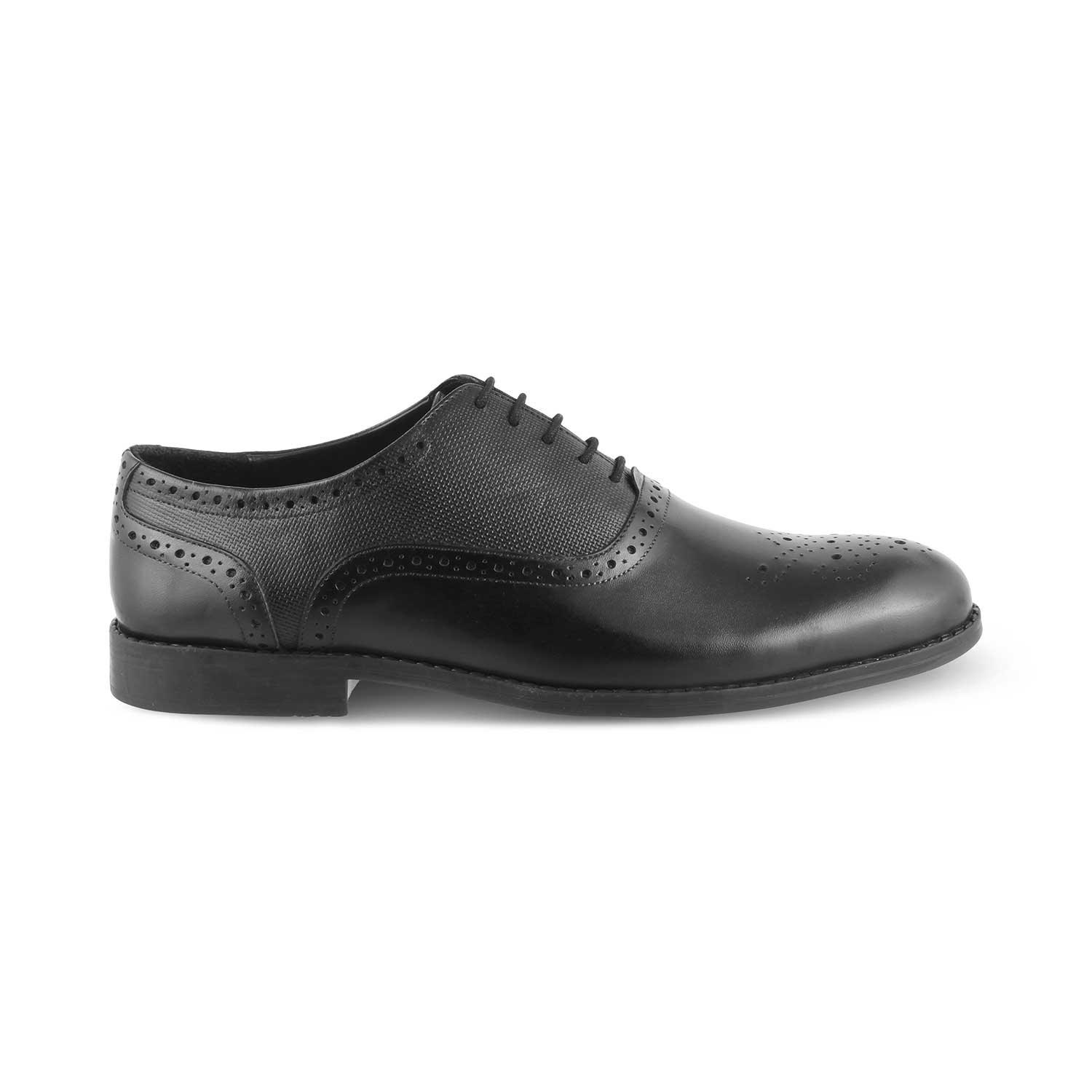 The Cerob Black Men's Oxford Brogue Lace Ups Tresmode - Tresmode