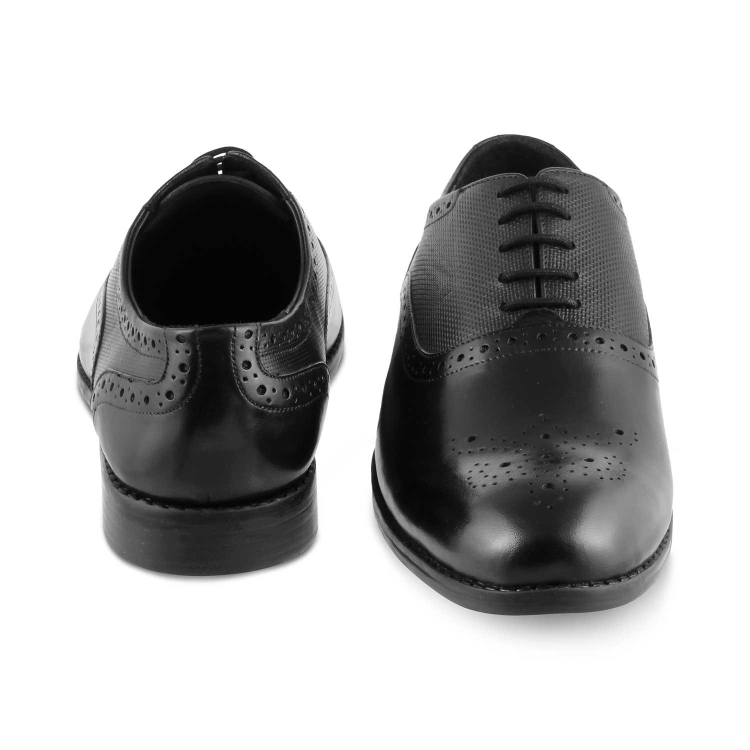 The Cerob Black Men's Oxford Brogue Lace Ups Tresmode - Tresmode