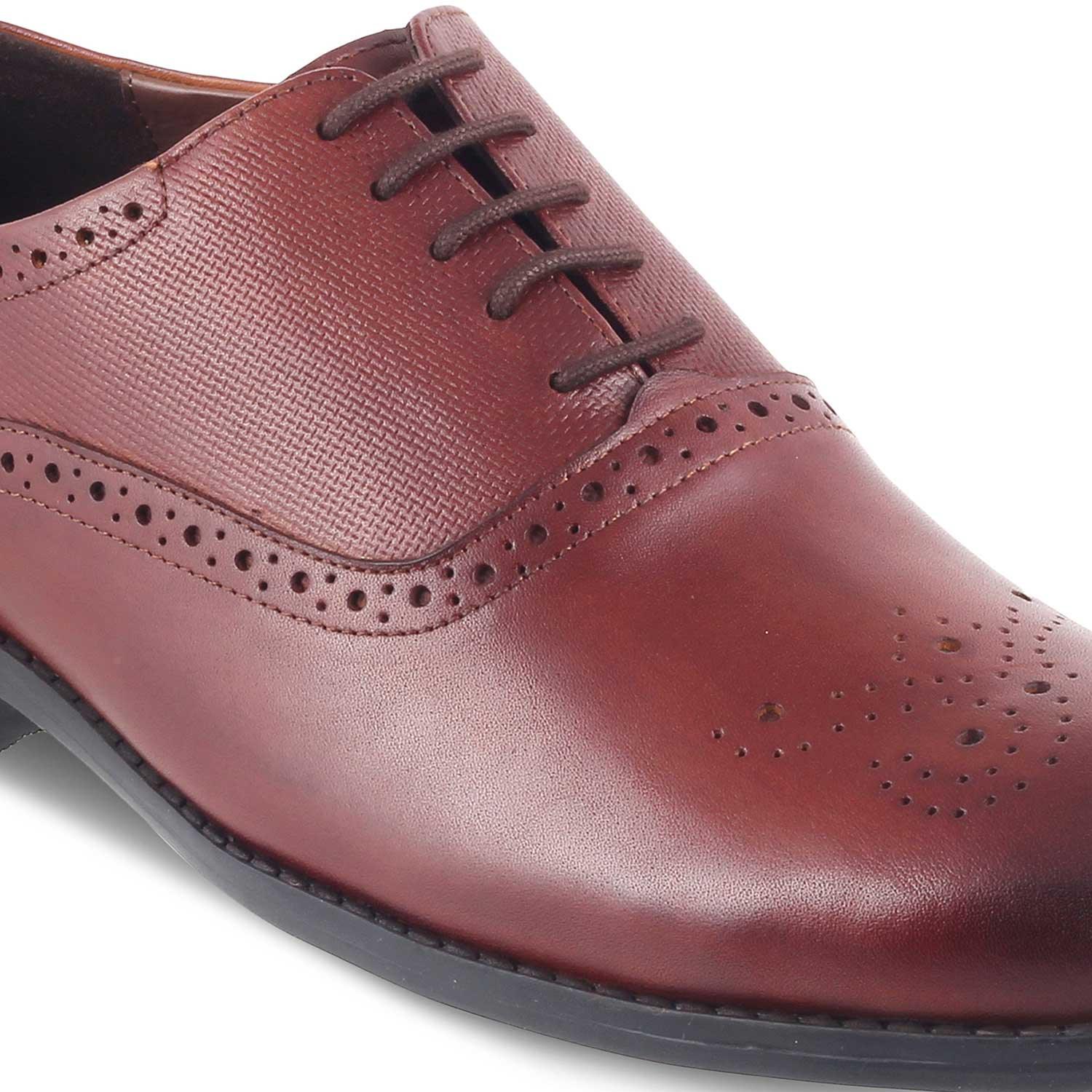 The Cerob Tan Men's Oxford Brogue Lace Ups Tresmode - Tresmode