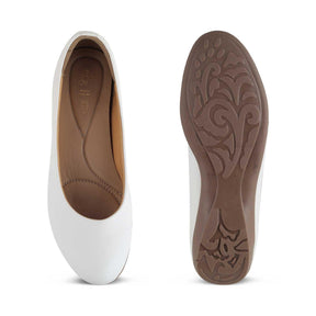 The Charlot White Women's Casual Ballerinas Tresmode - Tresmode