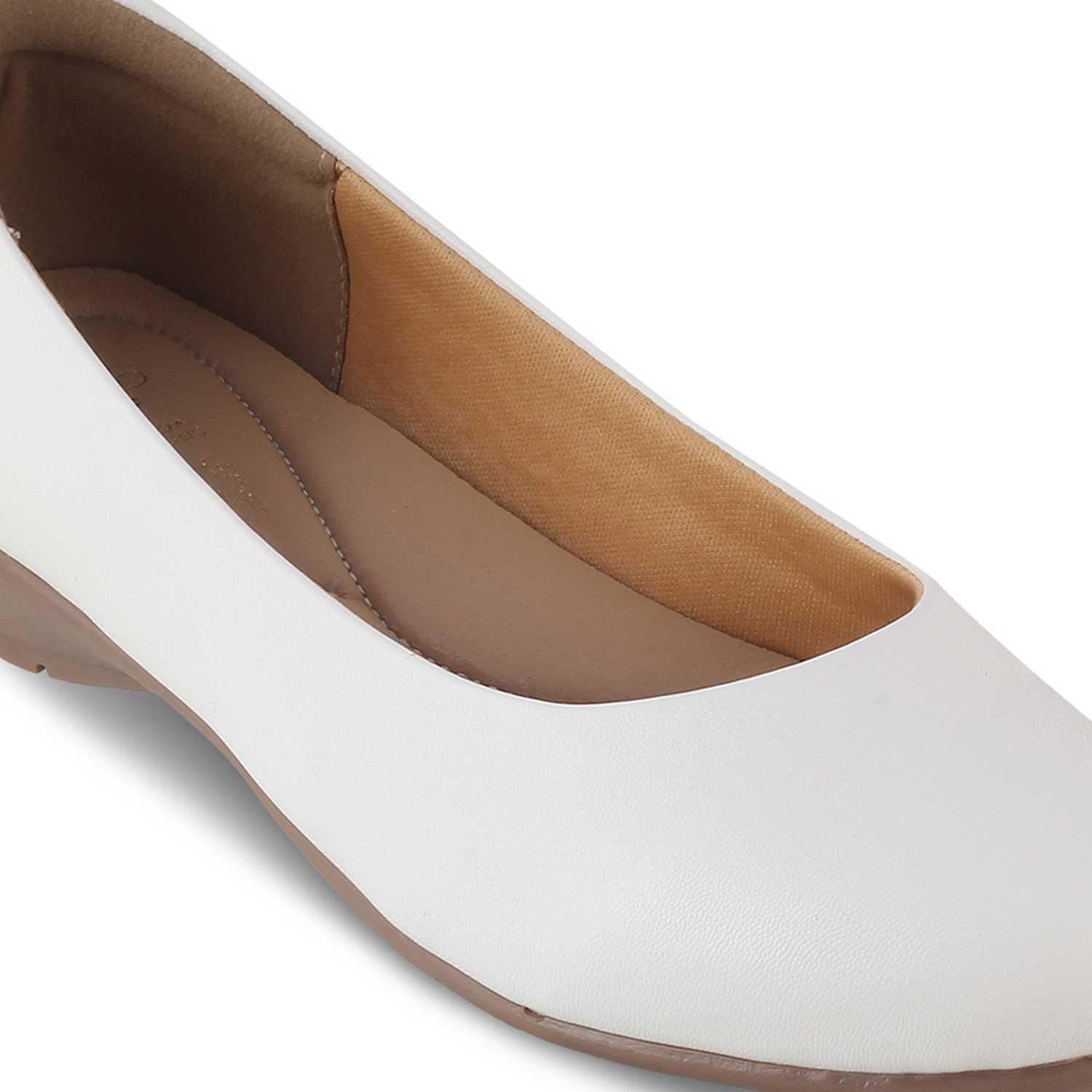 The Charlot White Women's Casual Ballerinas Tresmode - Tresmode