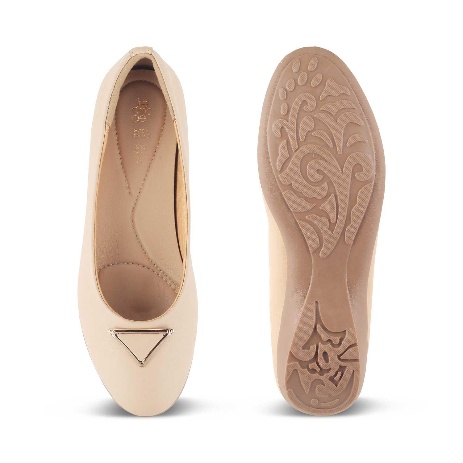 The Chevio Beige Women's Dress Ballerinas Tresmode - Tresmode