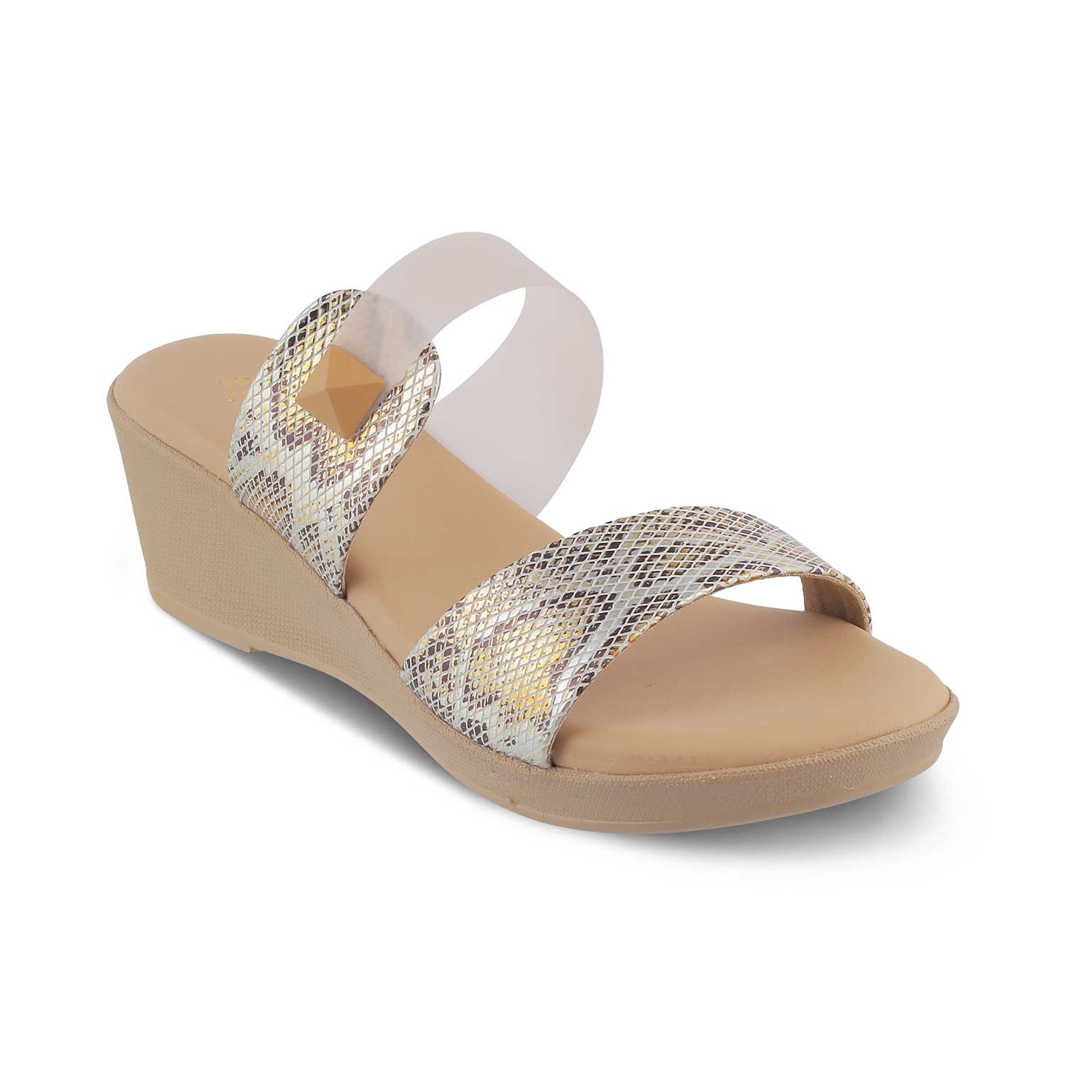 The Chios Beige Women's Casual Wedge Sandals Tresmode - Tresmode