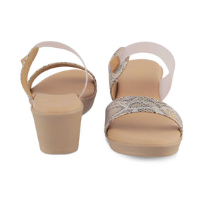 The Chios Beige Women's Casual Wedge Sandals Tresmode - Tresmode